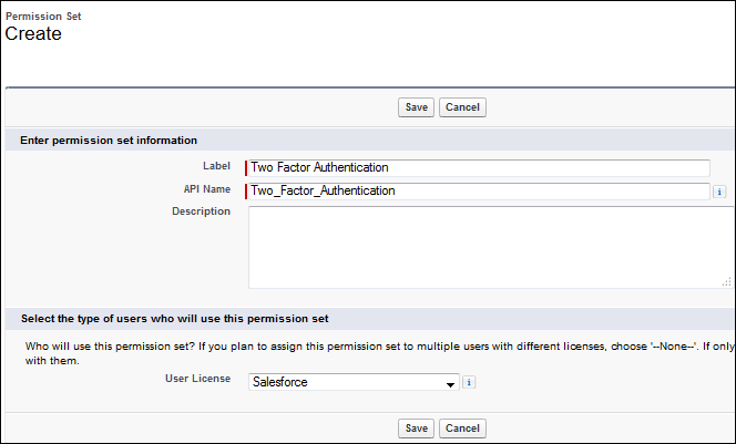 Two-factor authentication in Salesforce