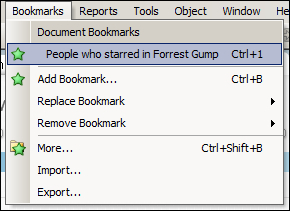 Retrieving a bookmark