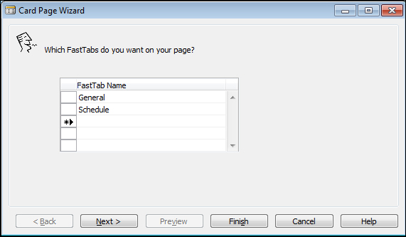Creating a Card page
