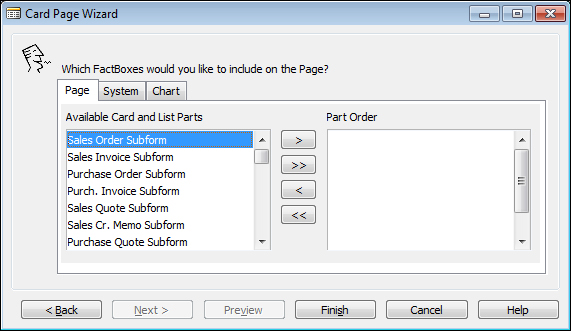 Creating a Card page