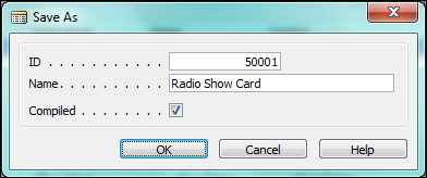 Creating a Card page