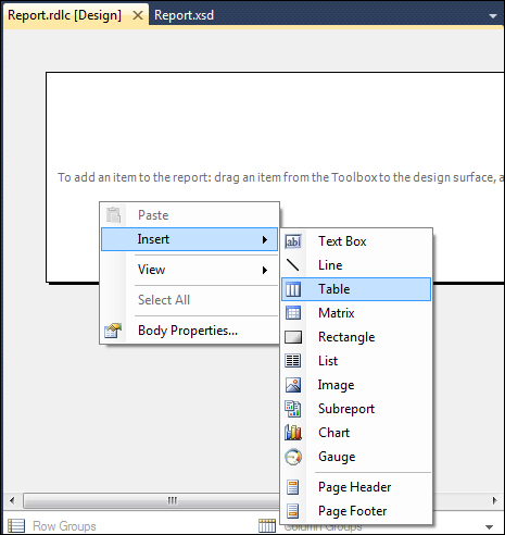 Creating a List Report