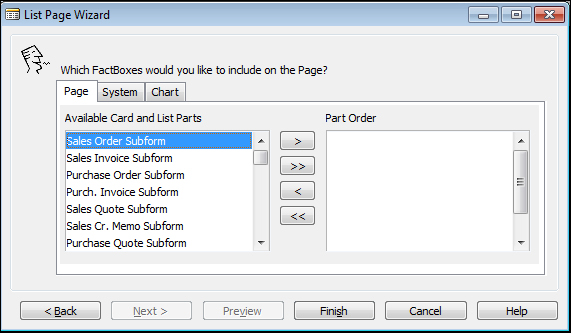 Creating a List page