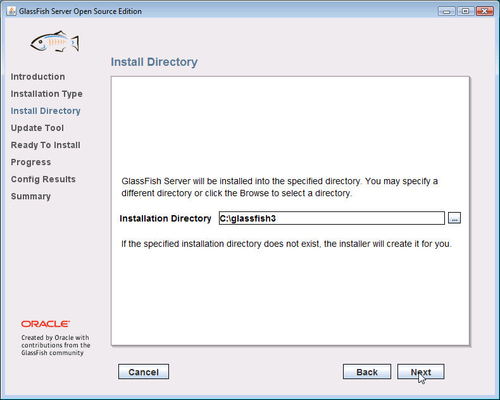 install glassfish server netbeans does not exist