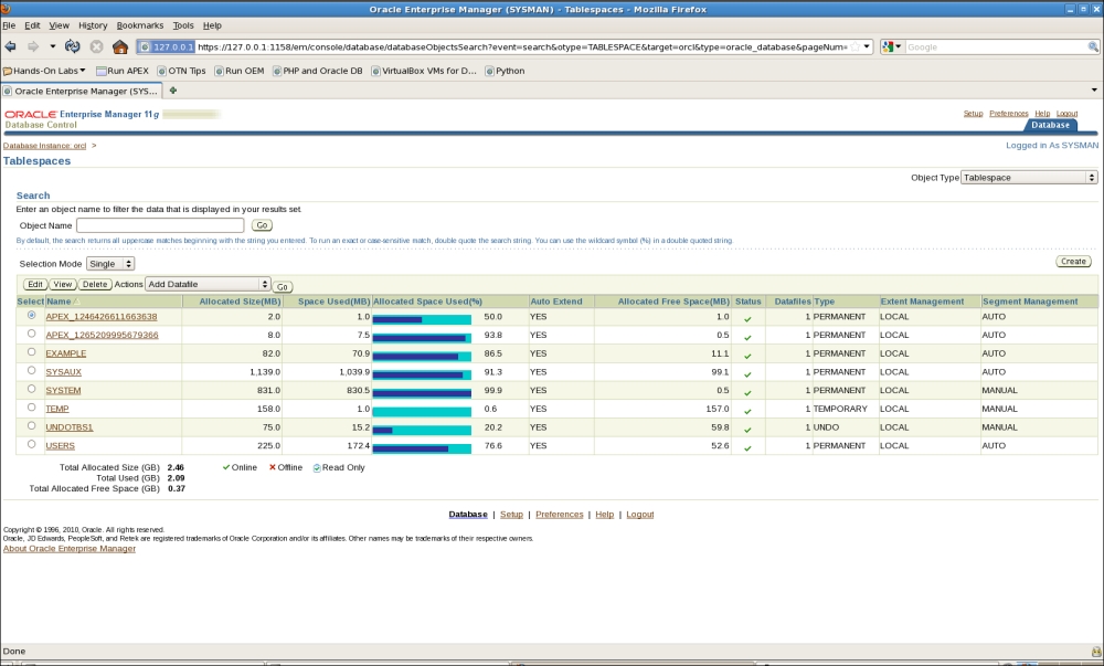 Oracle Enterprise Manager