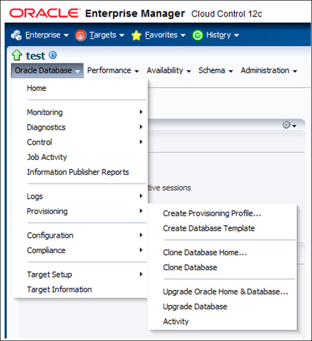 Creating database templates Oracle Enterprise Manager