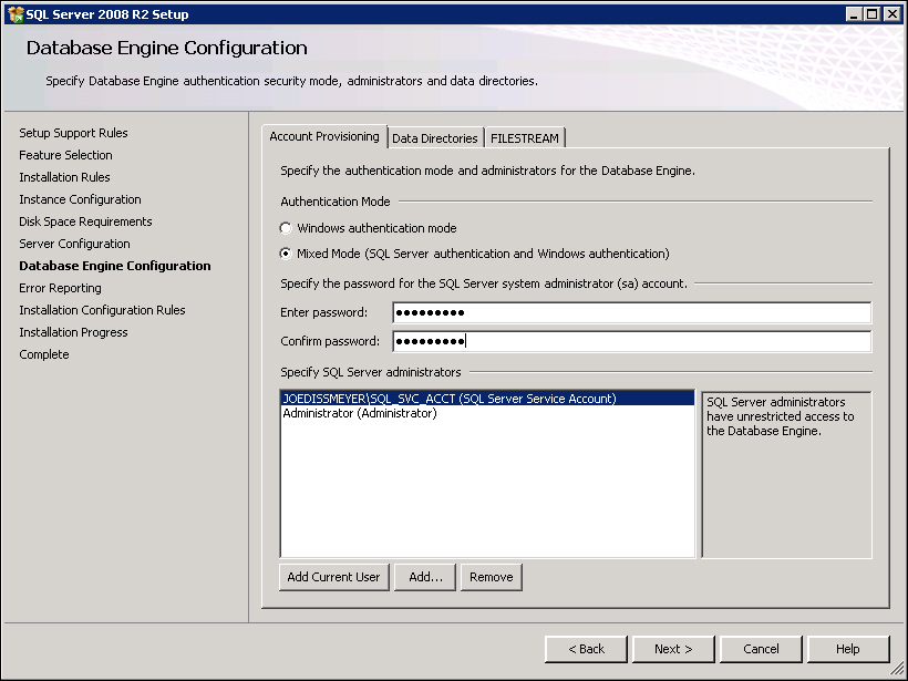 Installing SQL Server 2008 R2 Express