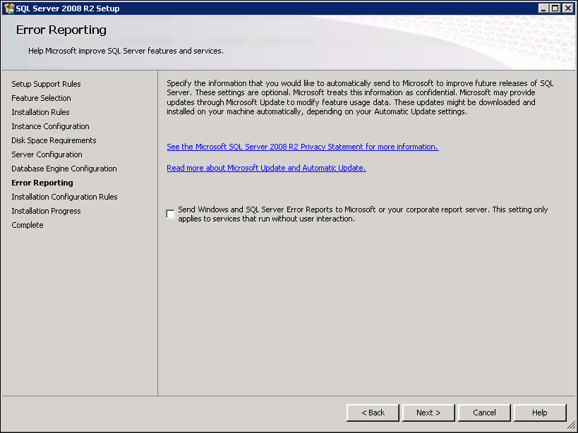Installing SQL Server 2008 R2 Express