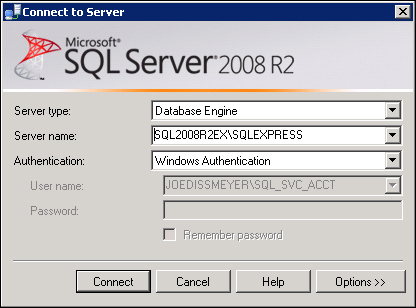 Verifying SQL Server authentication settings