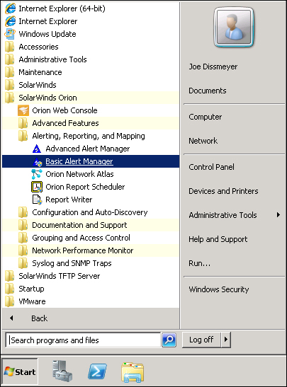 Configuring basic alerts