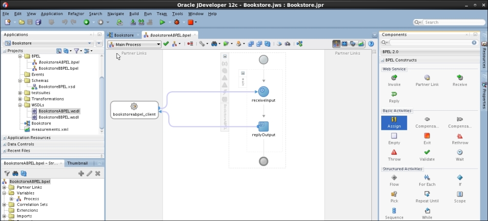 Time for action – implementing the BPEL process