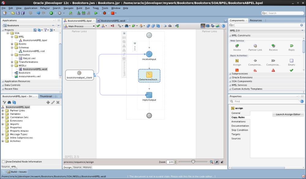 Time for action – implementing the BPEL process