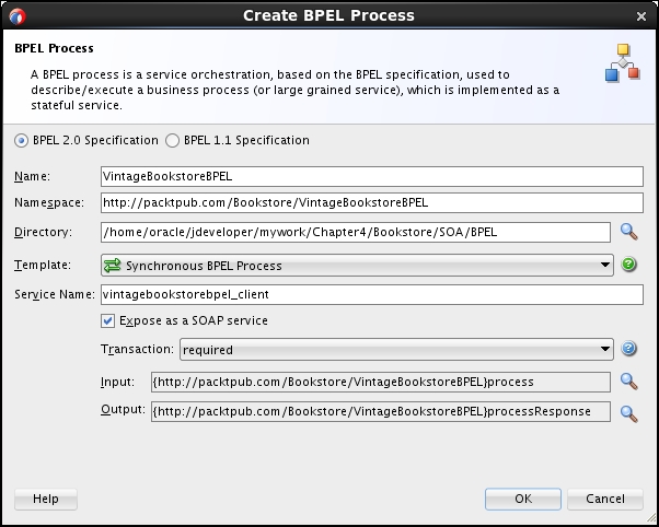 Time for action – implementing VintageBookstore