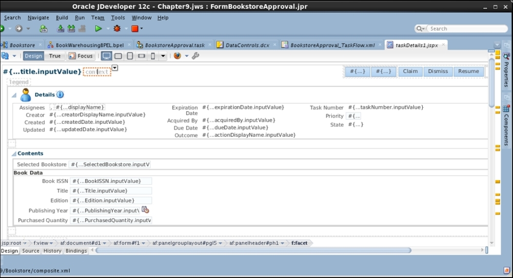 Time for action – creating human task forms