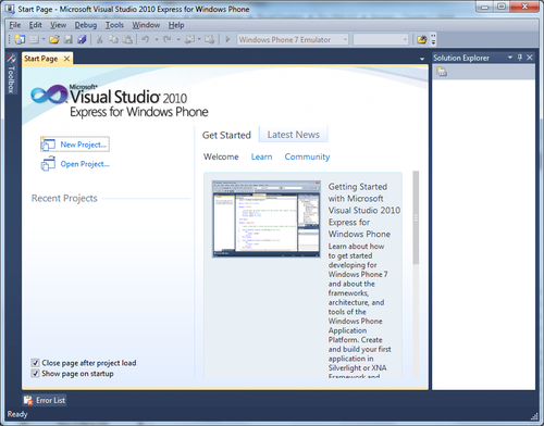 Time for action – installing XNA Game Studio