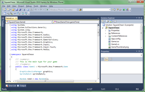 Time for action – creating a new Windows game project