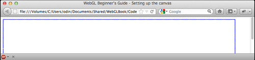 Time for action – creating an HTML5 canvas