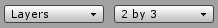 Layers and layout dropdowns