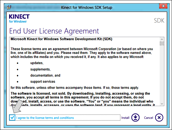 Installing Kinect for Windows SDK