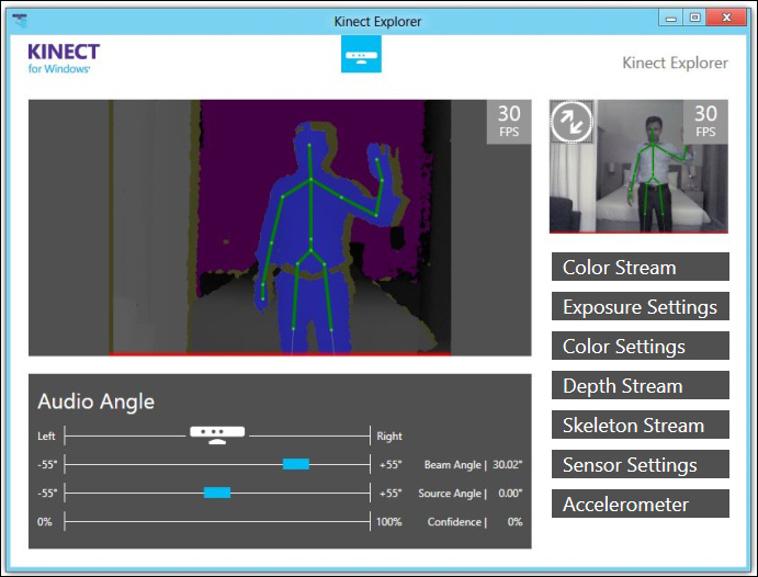 Testing Kinect sensors