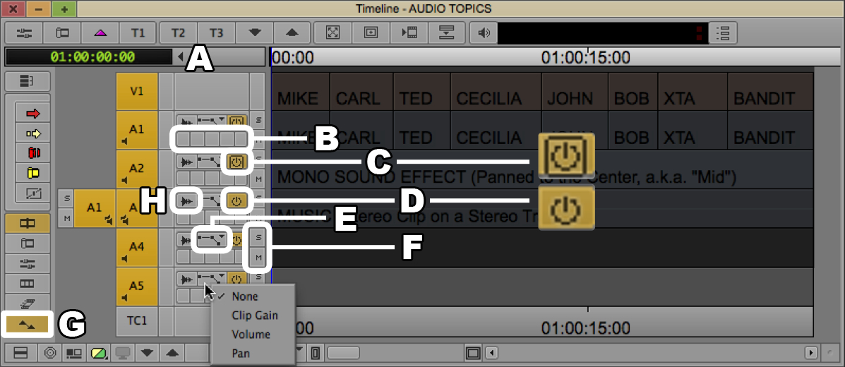 avid media composer 8 adjust audio level