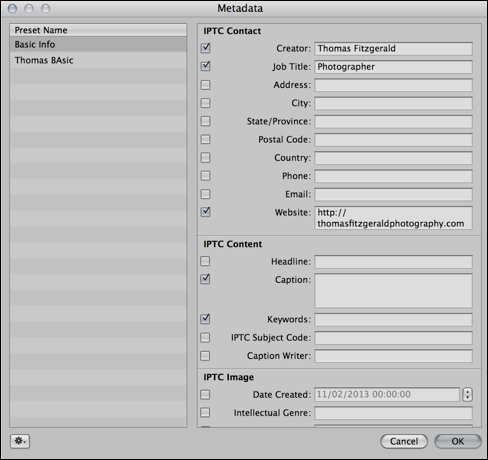 A closer look at the import dialog