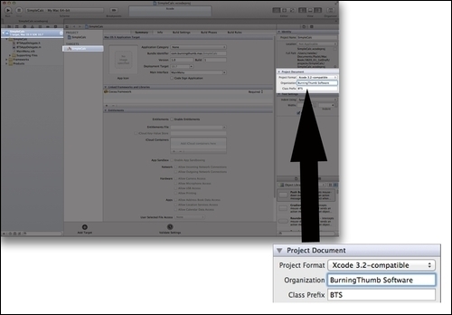Time for action - configuring the SimpleCalc Xcode project