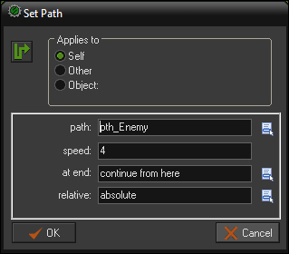 Creating complex movements with the Path Properties editor