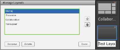 Managing layouts