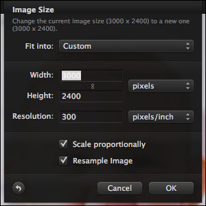 Resolution and image size