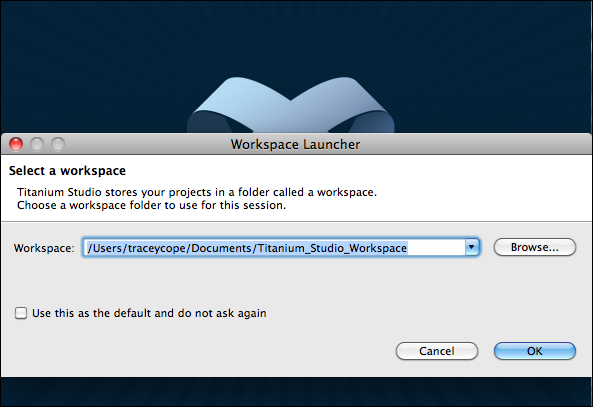 Time for action – setting up Titanium Studio