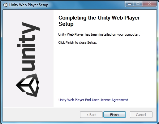 Time for action – install the Unity Web Player