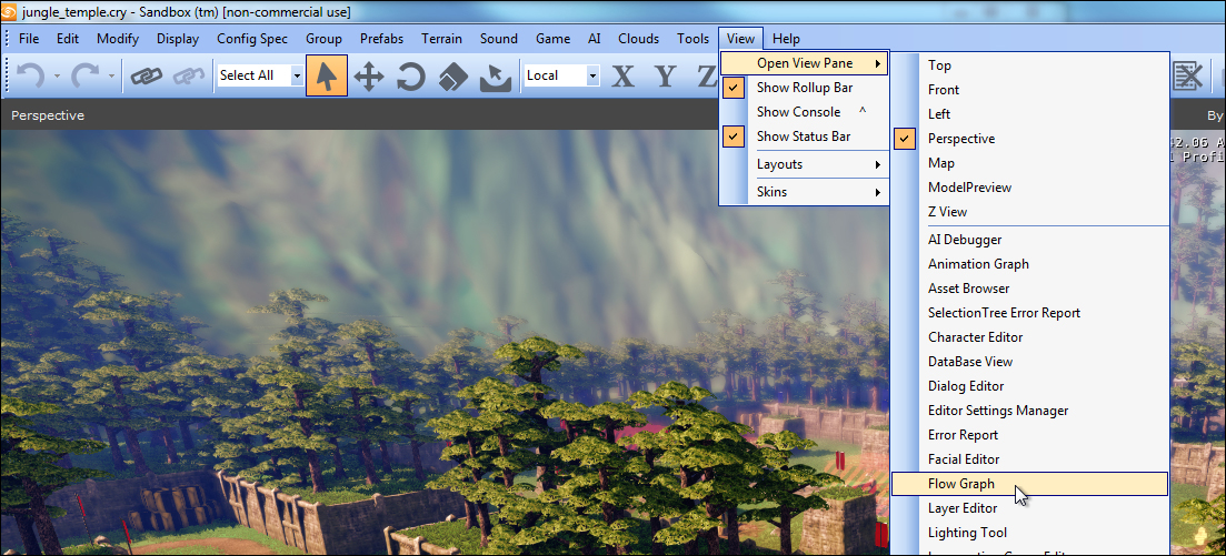 Opening the Flowgraph Editor