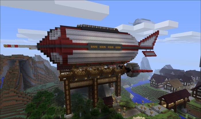 minecraft airship blueprints