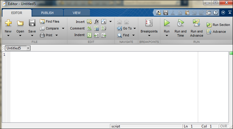 The EDITOR window