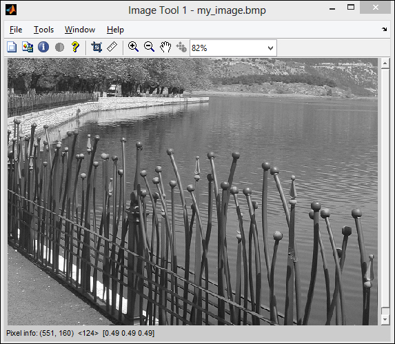 Importing and displaying an image using imtool