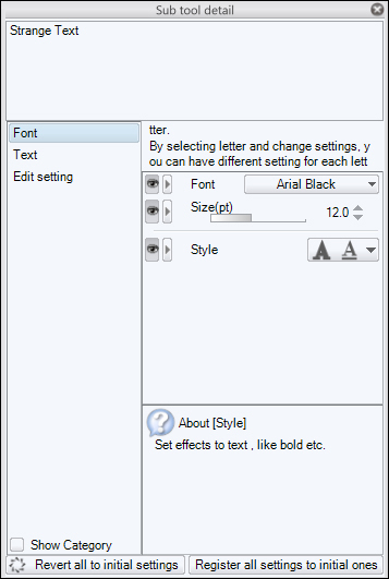 Make a custom text tool