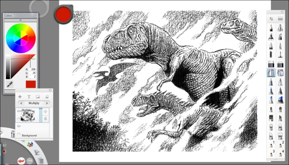 Demo 3 coloring a scanned drawing SketchBook Pro Digital Painting