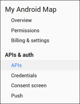 Registering in the Google Developer Console