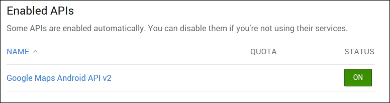 Registering in the Google Developer Console
