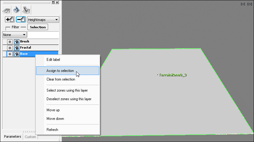 Example – the Heightmap layer stack