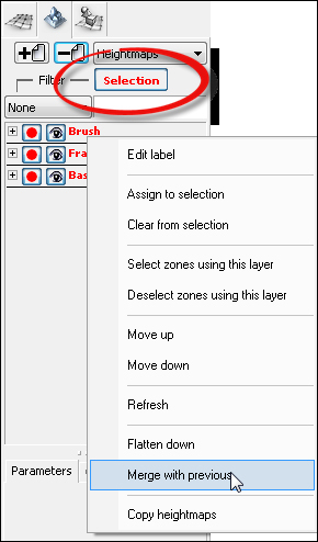 Heightmap layer operations