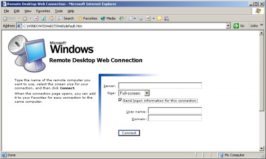 Windows Remote Desktop Web